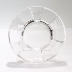 Vintage Lalique Crystal Glass Cuba Ashtray