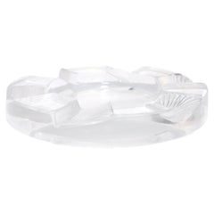 Vintage Lalique Crystal Glass Cuba Ashtray