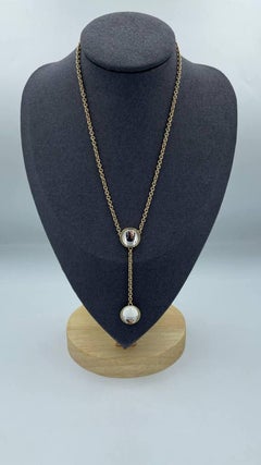 Vintage Lalique Crystal Lavalier Necklace, 2000s