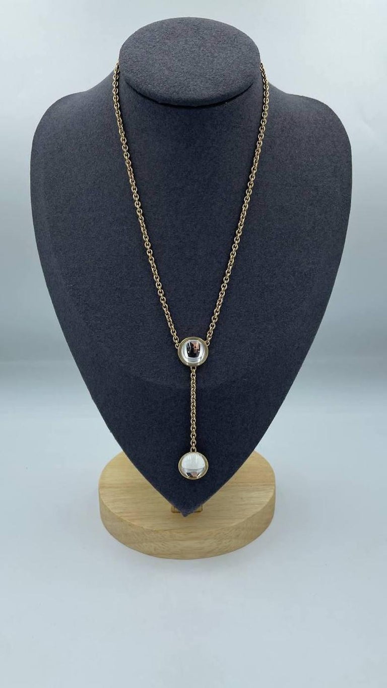 Vintage Lalique Crystal Lavalier Necklace 2000s For Sale at