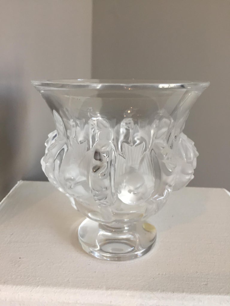Vintage Lalique Crystal Vase For Sale at 1stdibs