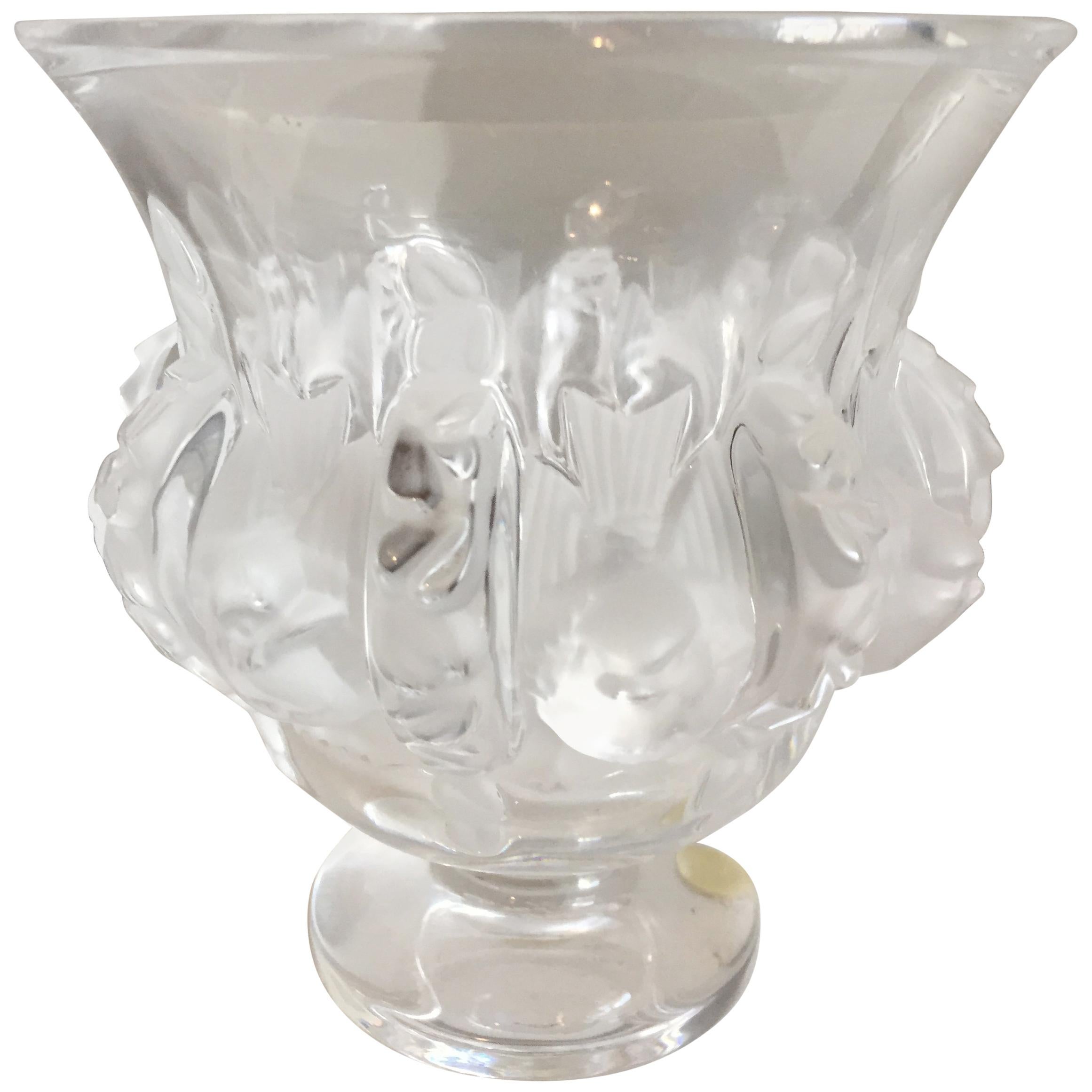 Vintage Lalique Crystal Vase Mother's Day Gift  For Sale