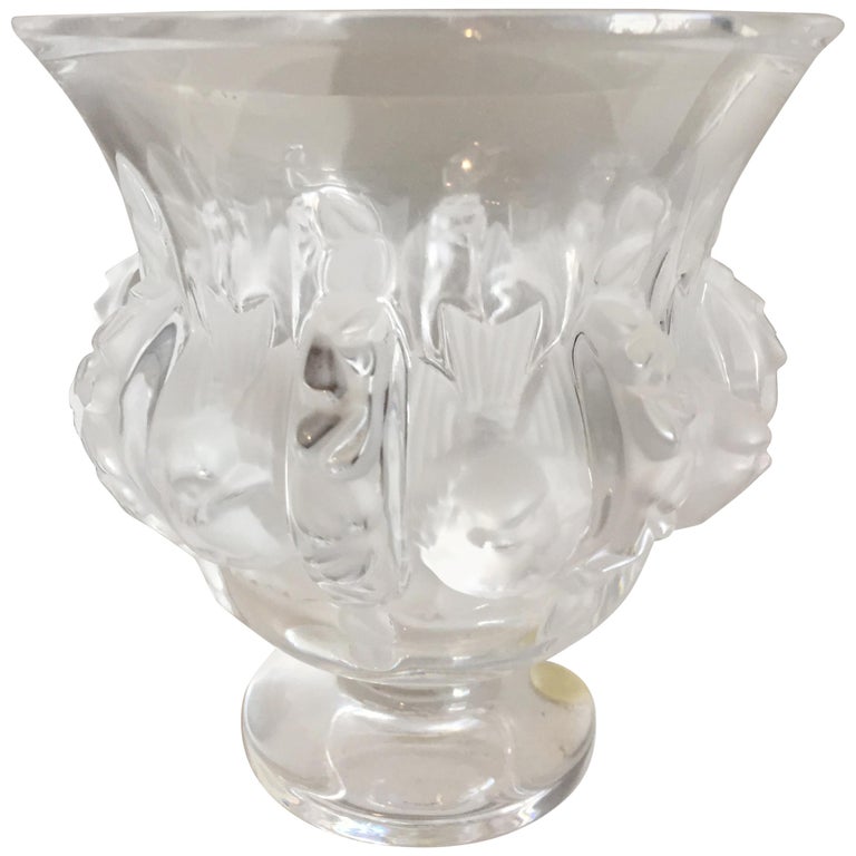 Vintage Lalique Crystal Vase For Sale at 1stdibs