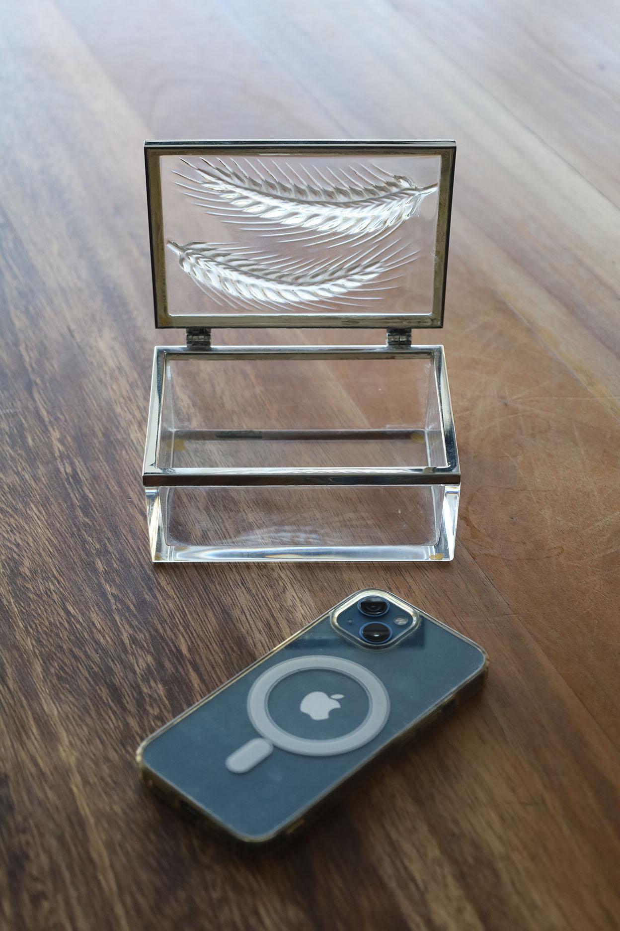 Cómoda/bombonera vintage Lalique France 'Epis' Trigo 8