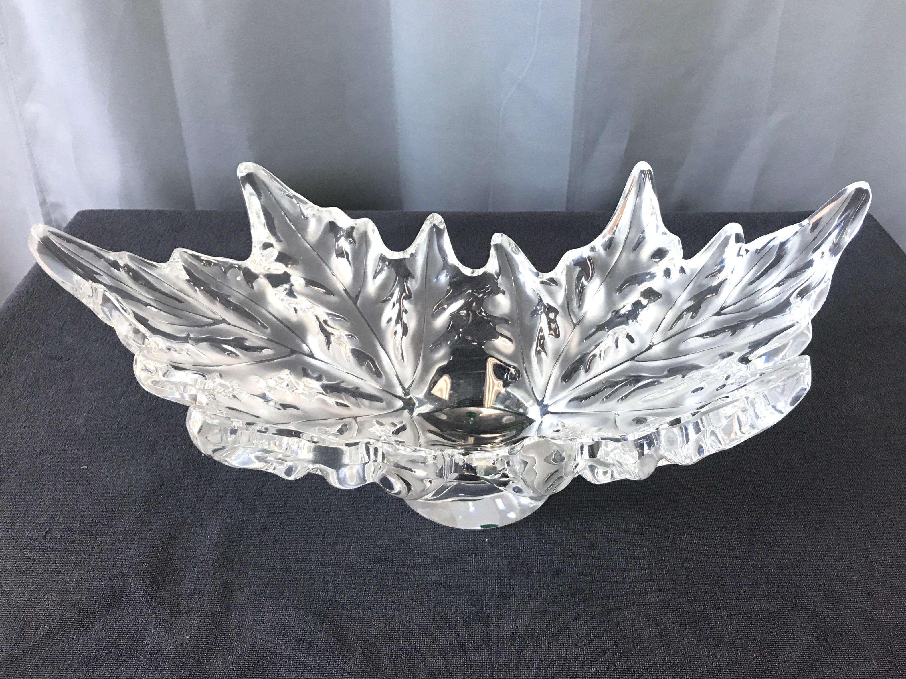 Late 20th Century Vintage Lalique Medium Champs-Élysées Crystal Centerpiece Bowl