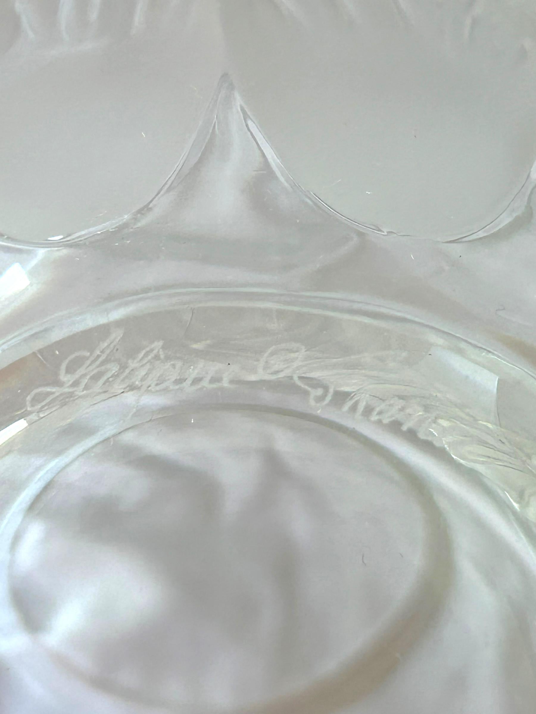 Vintage Lalique “Sandrift” Frosted/Translucent Crystal Vase ~ Signed In Good Condition For Sale In Naples, FL
