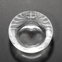 Vintage Lalique Tete De Lion Glass Dish