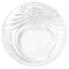 Vintage Lalique Tete De Lion Glass Dish