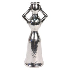 Vintage Lalounis Fermale Fertility Sterling Silver Vase or Candlestick