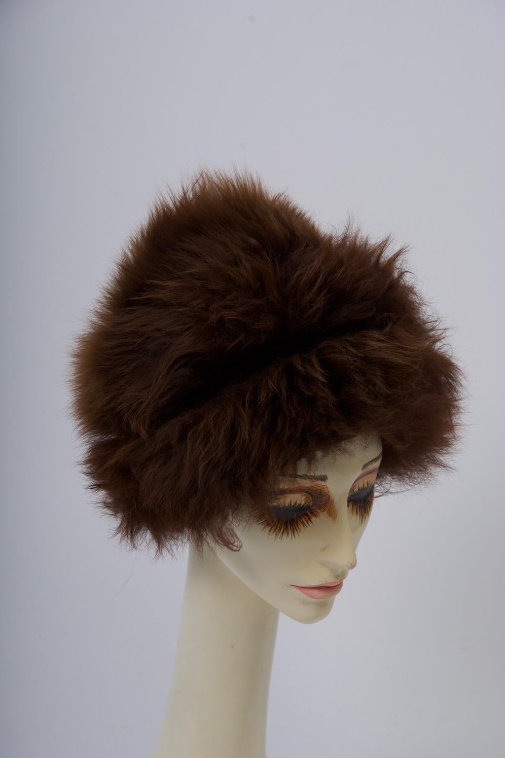 Black Vintage Lamb Hat For Sale