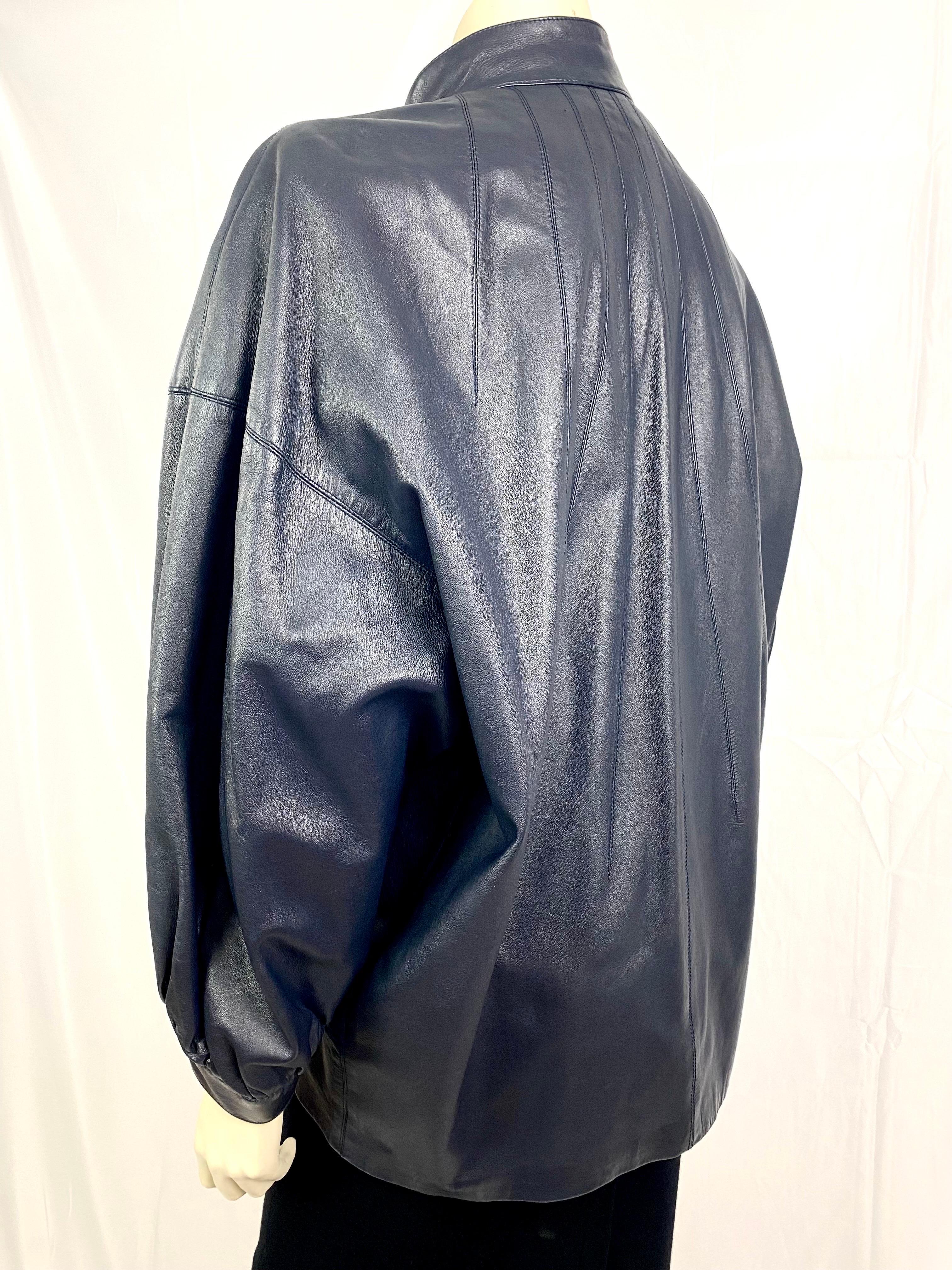 Vintage lamb leather jacket by Yves saint laurent rive gauche  from the 1980s 1