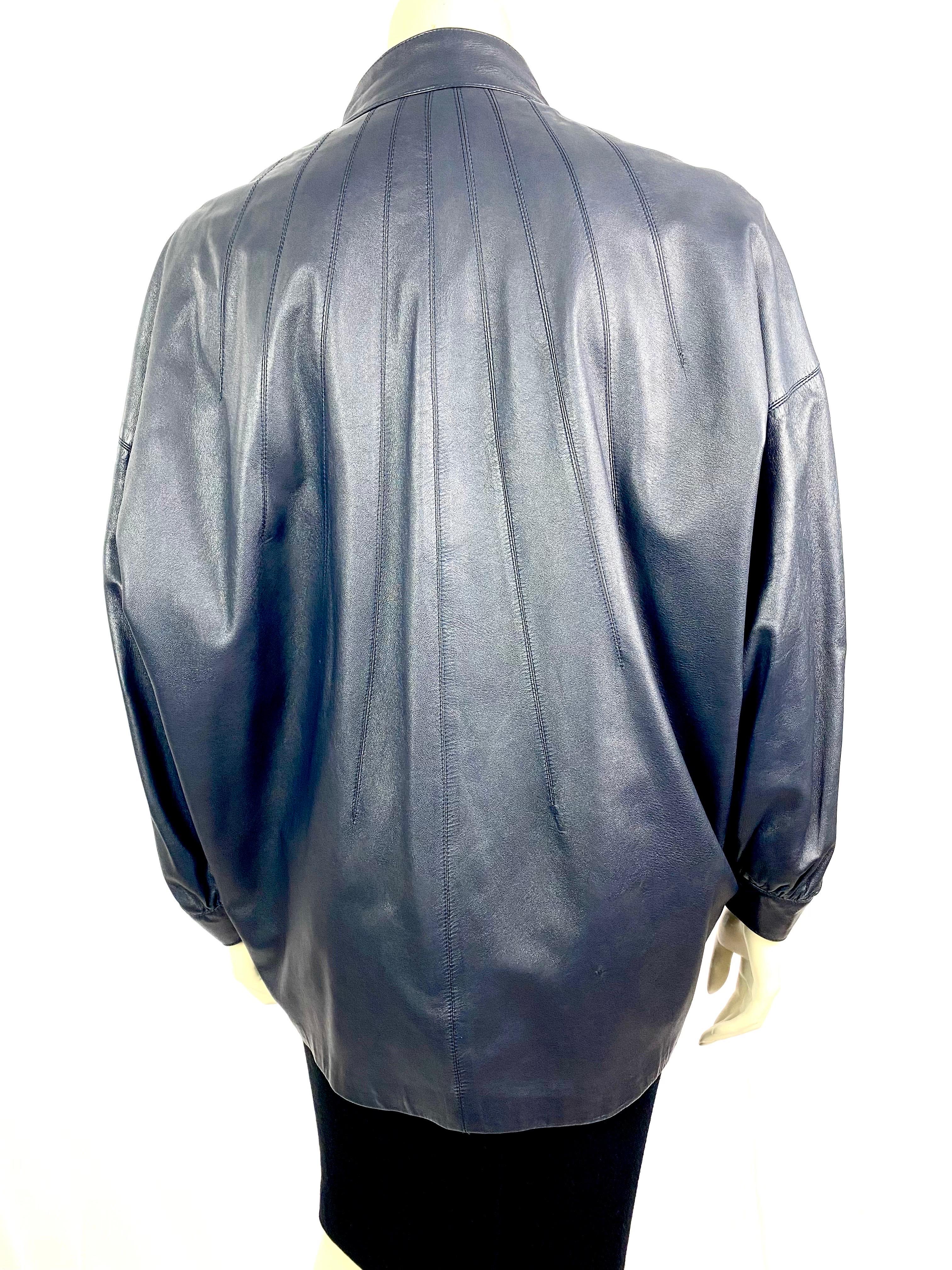 Vintage lamb leather jacket by Yves saint laurent rive gauche  from the 1980s 2