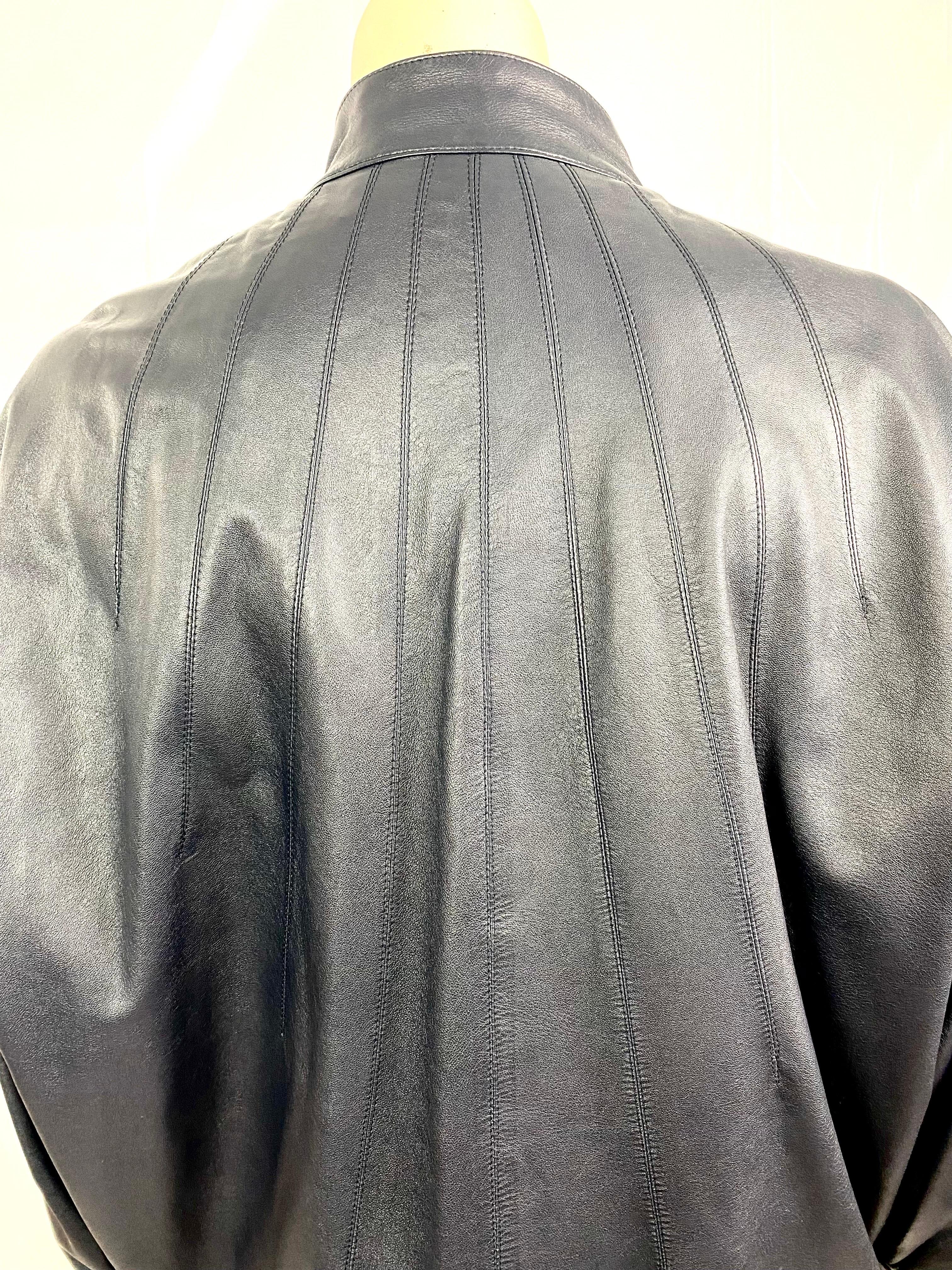 Vintage lamb leather jacket by Yves saint laurent rive gauche  from the 1980s 3