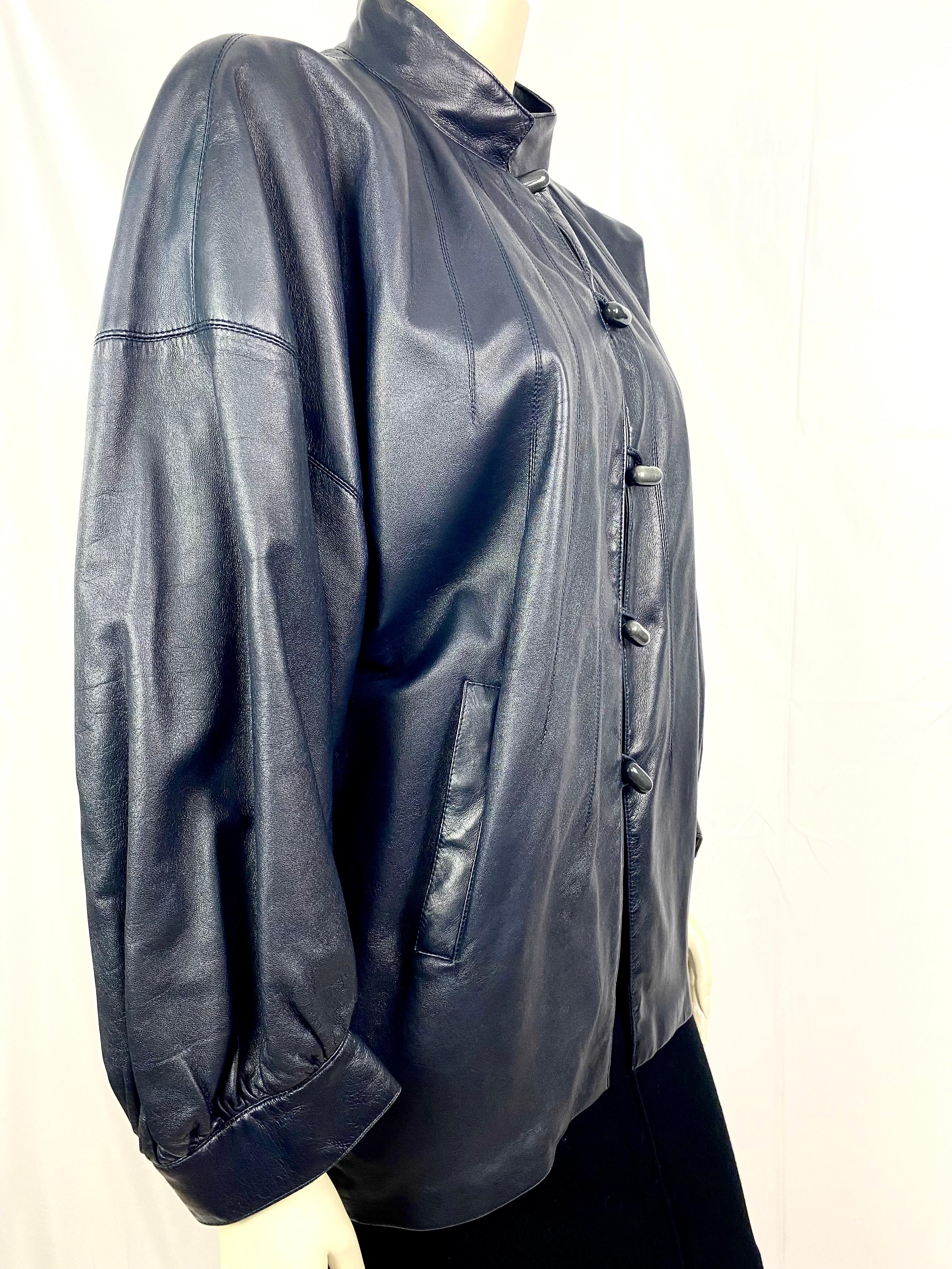 Vintage lamb leather jacket by Yves saint laurent rive gauche  from the 1980s 4