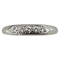 Vintage Lambert Bros. Platinum Diamond Band Ring Size 8 #25039