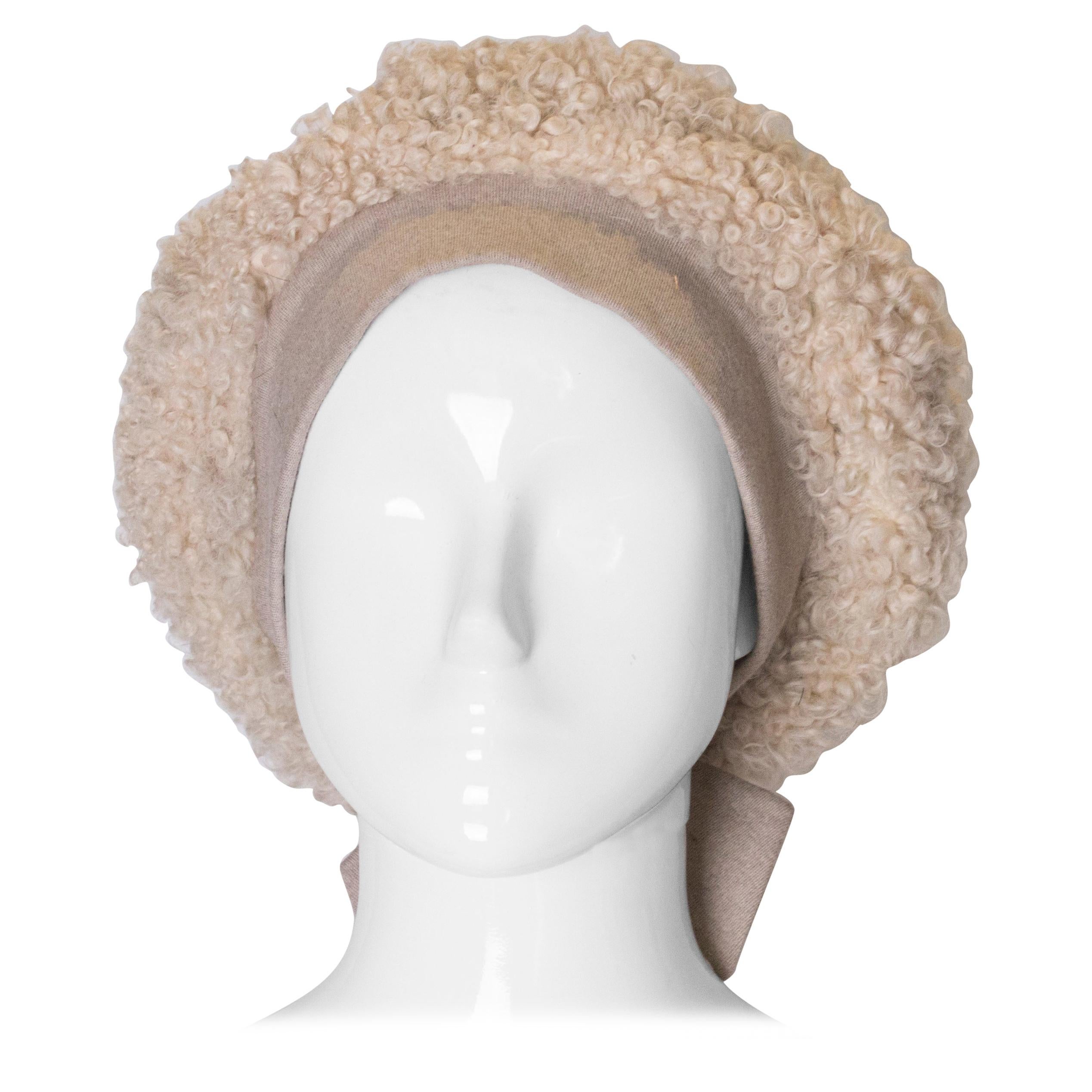 Beret vintage en laine d'agneau