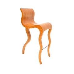 Vintage Laminated Sculptural Bar Stool