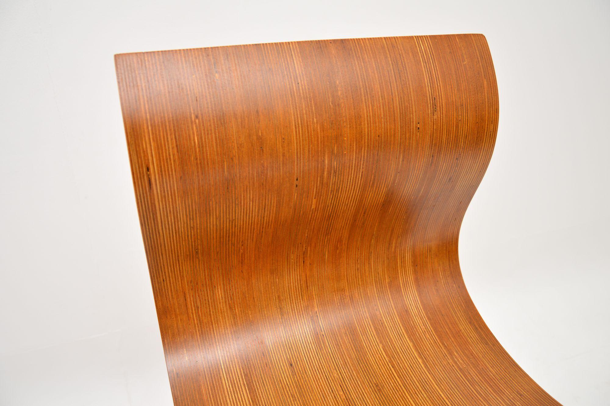 Mid-20th Century Vintage Laminated Sculptural Bar Stool For Sale