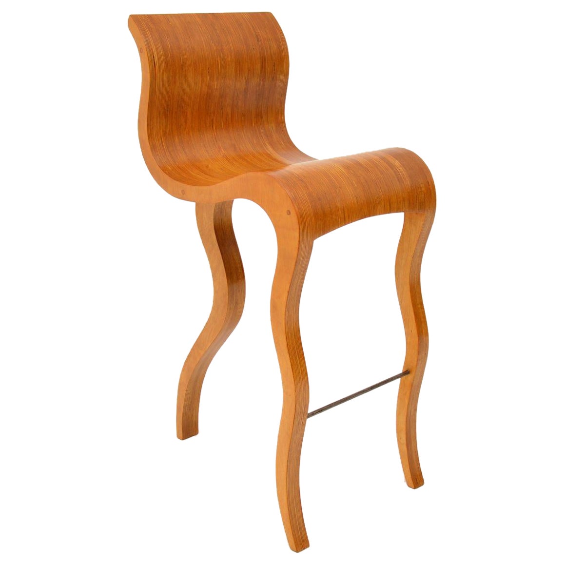Tabouret de bar sculptural en stratifié vintage