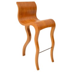 Tabouret de bar sculptural en stratifié vintage