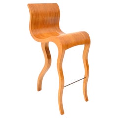 Vintage Laminated Sculptural Bar Stool