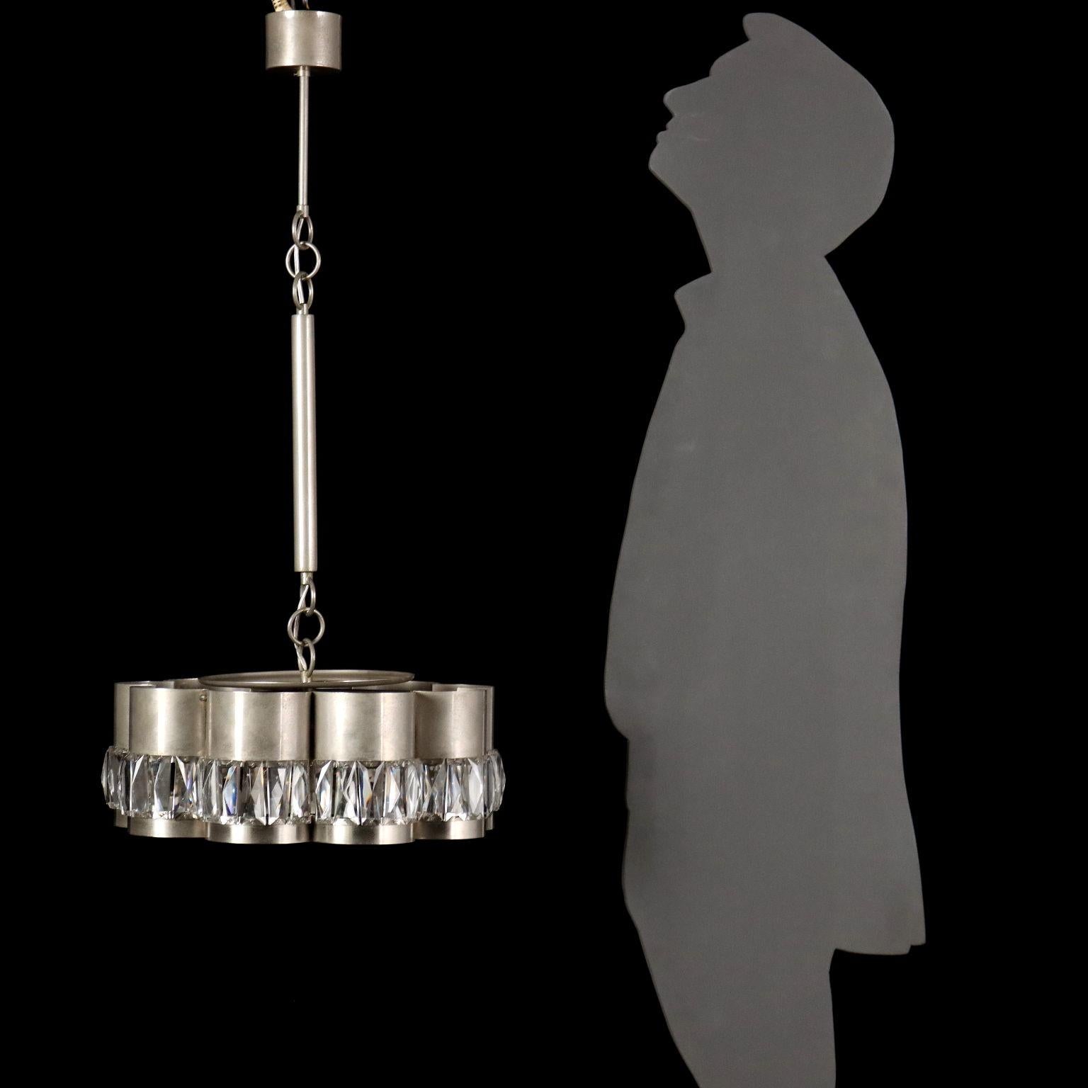 Vintage Lampe Aluminium Italien 1960er Jahre (Moderne der Mitte des Jahrhunderts) im Angebot