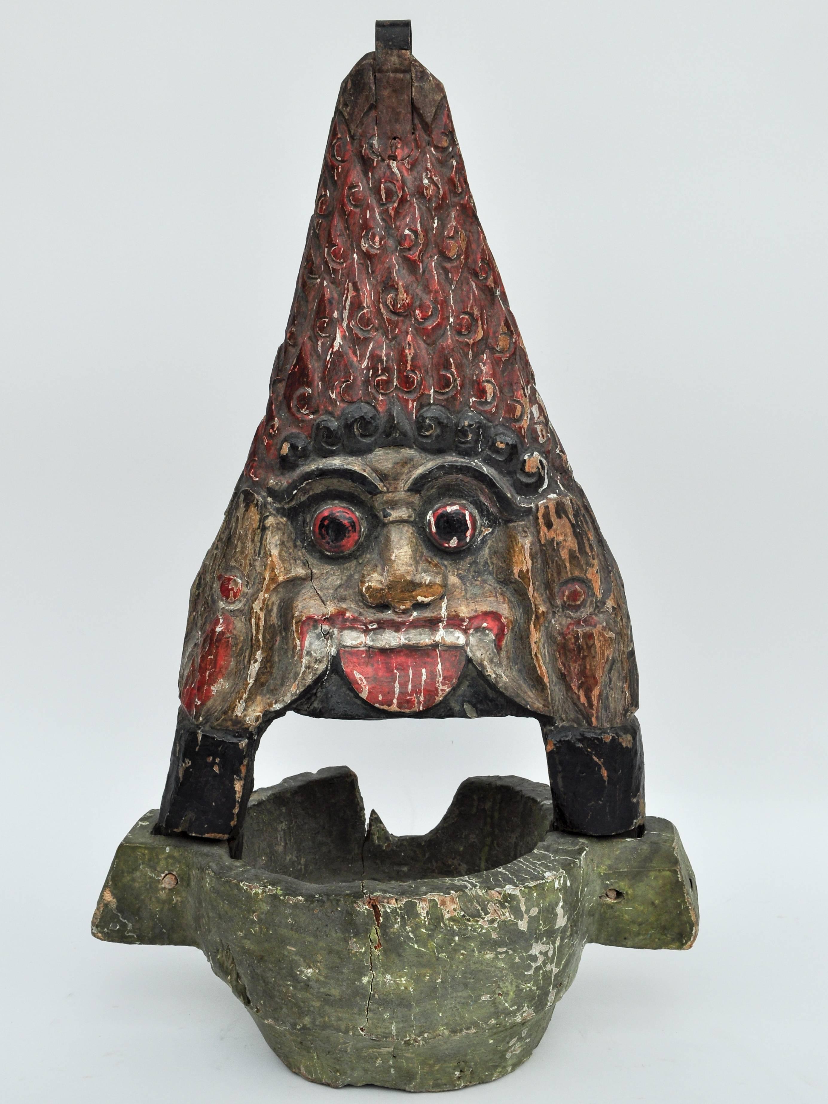 Vintage Lamp Holder, Bali, Wayang Puppet Theatre, Early to Mid-20th Century 4