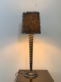 Lampada vintage in metallo, anni '80