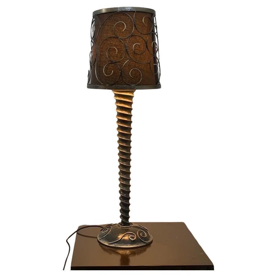 Lampe vintage en métal, années 1980