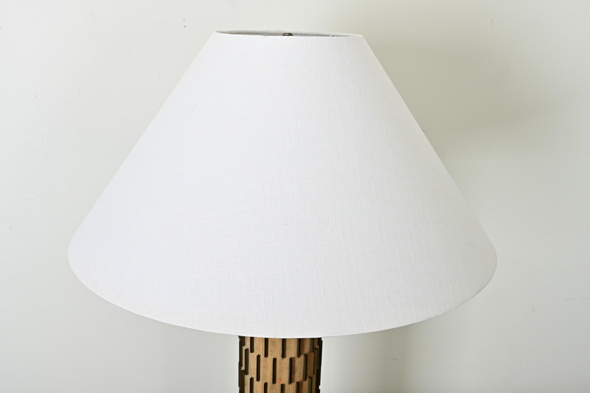 Métal Lampe vintage fabriquée à partir d'un rouleau encreur de papier peint en vente