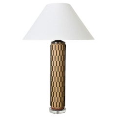 Vintage Lamp Made From Wallpaper Ink Roller