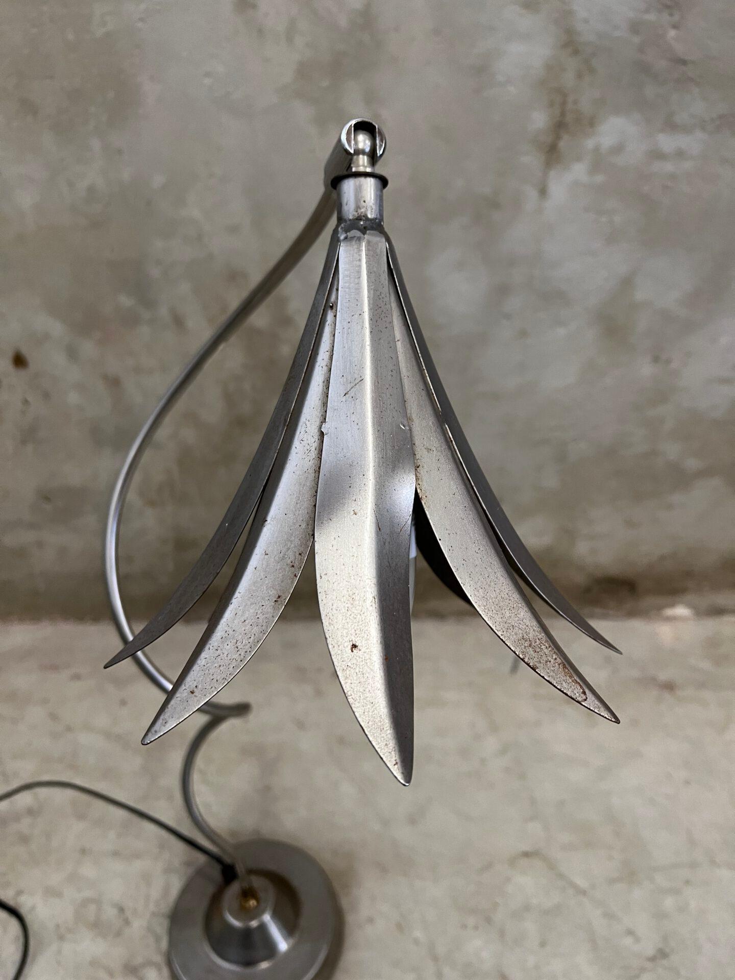 Vintage Lamp, Metal Flower from the 1970s/1980s 1