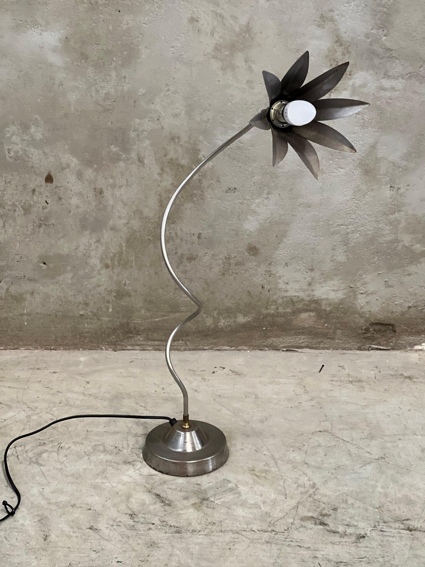 Vintage Lamp, Metal Flower from the 1970s/1980s 2