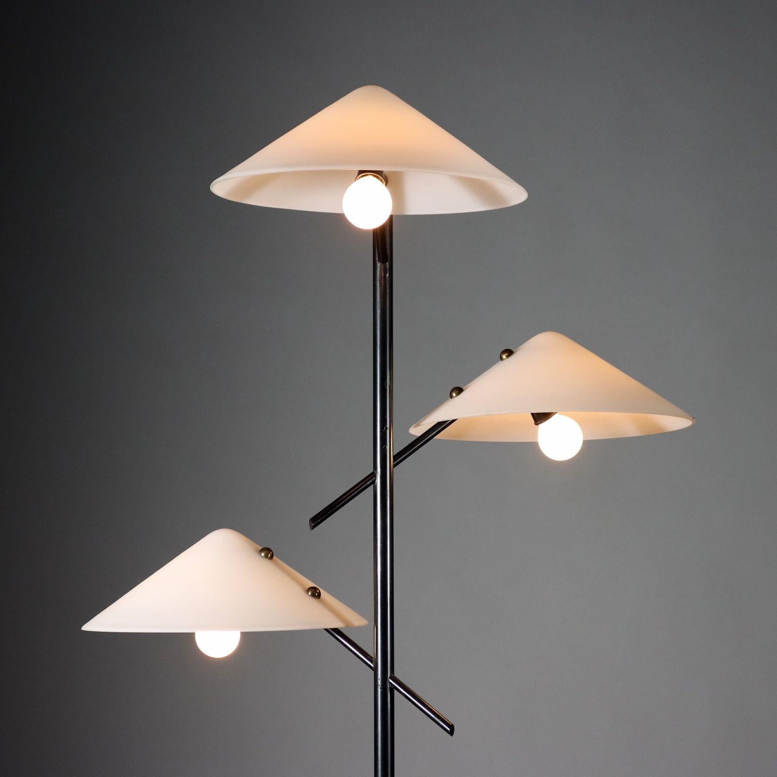 Mid-Century Modern Vintage Lamp Metal Marble, Italy, 1960s