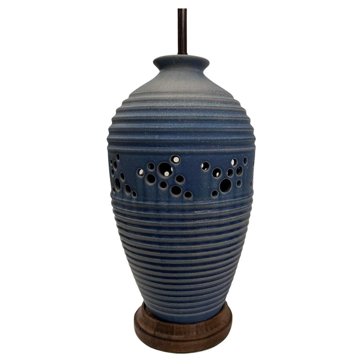 Vintage Lamp with Interior Light For Sale