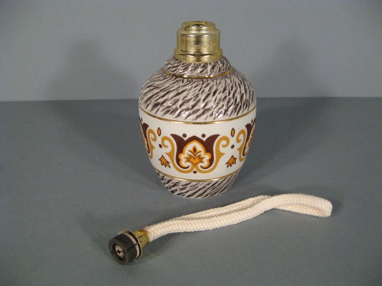 Lampe Berger Breugnot En Grès Céramique Beige - Diffuseur De Parfum Vintage France