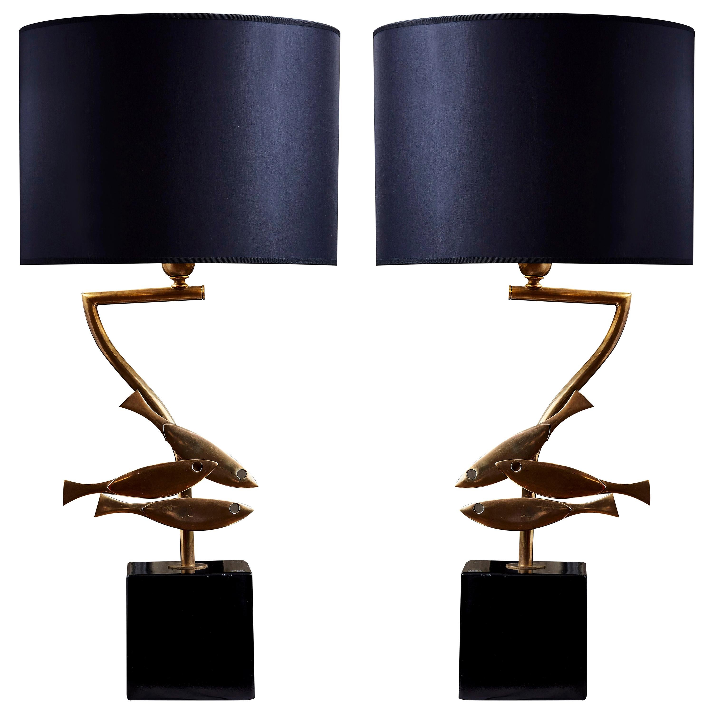 Vintage Lamps in Brass