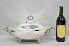 Vintage Lancaster Rose by Poole Large Oval Silver Plated Covered Soup Tureen