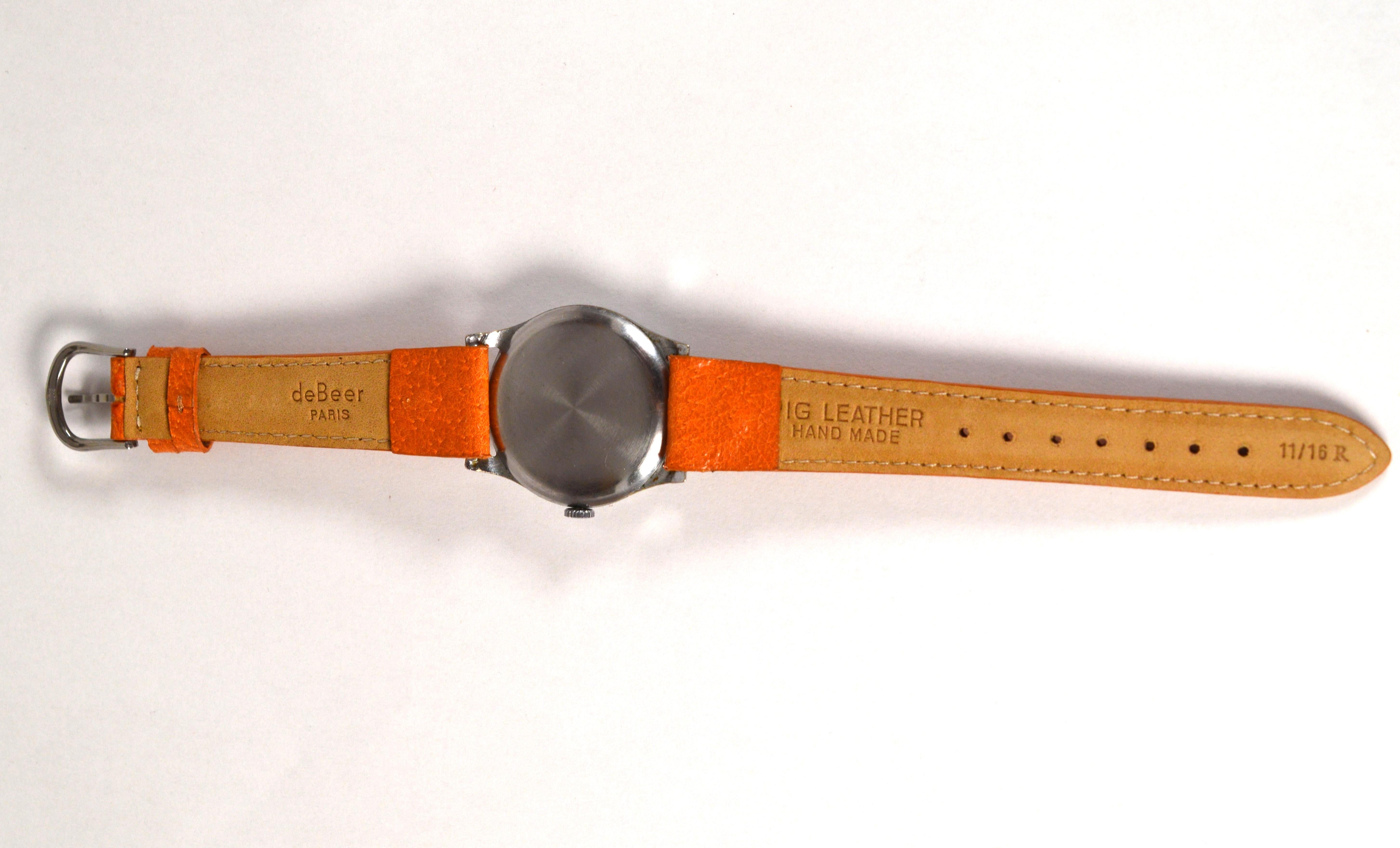 Montre-bracelet Lanco vintage en acier inoxydable en vente 1