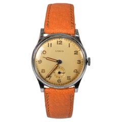 Vintage Lanco Edelstahl-Armbanduhr