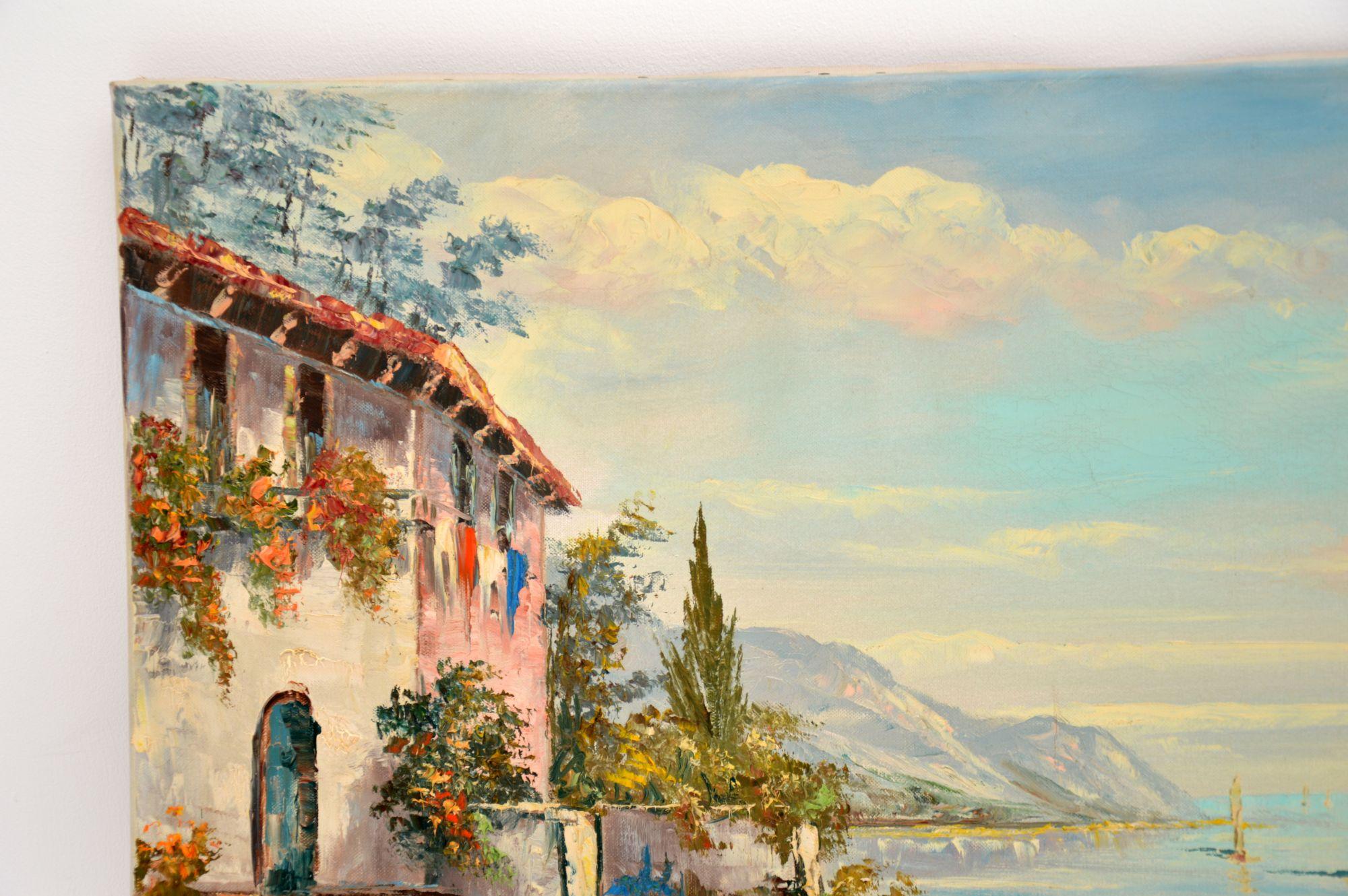Peinture à l'huile impressionniste de paysage vintage « Gabri » Bon état - En vente à London, GB
