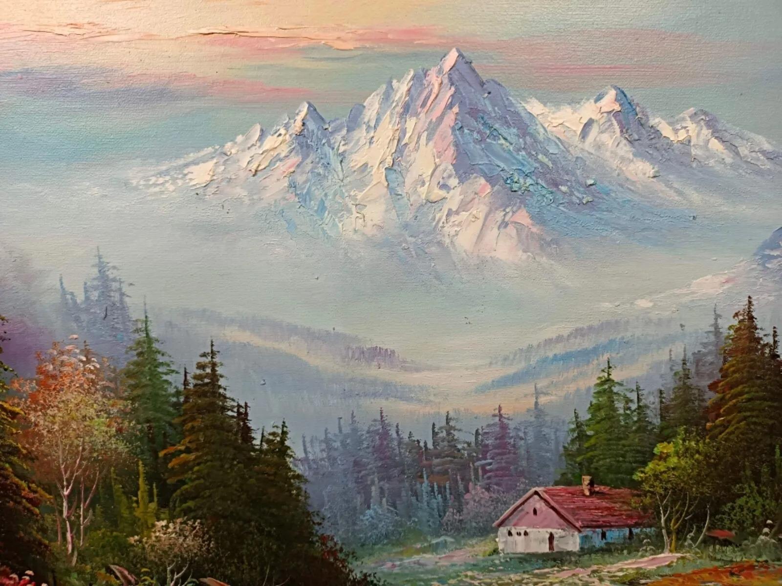 Experience the serene beauty of nature through this vintage landscape oil painting by renowned artist William Ernest Chapman. This exquisite piece captures a tranquil outdoor scene, showcasing Chapman's mastery in depicting the natural world. The