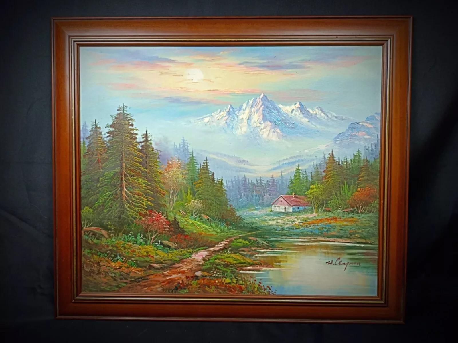 Vintage Landscape Oil Painting by William Ernest Chapman - 2Y219 2