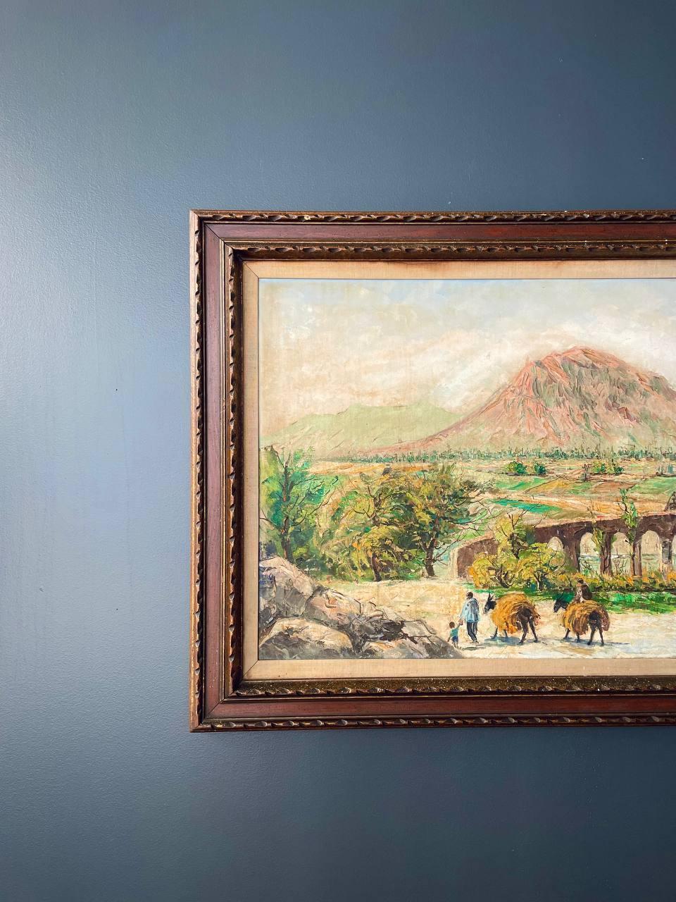 Vintage-Landschaft, Ölgemälde, signiert (Sonstiges) im Angebot