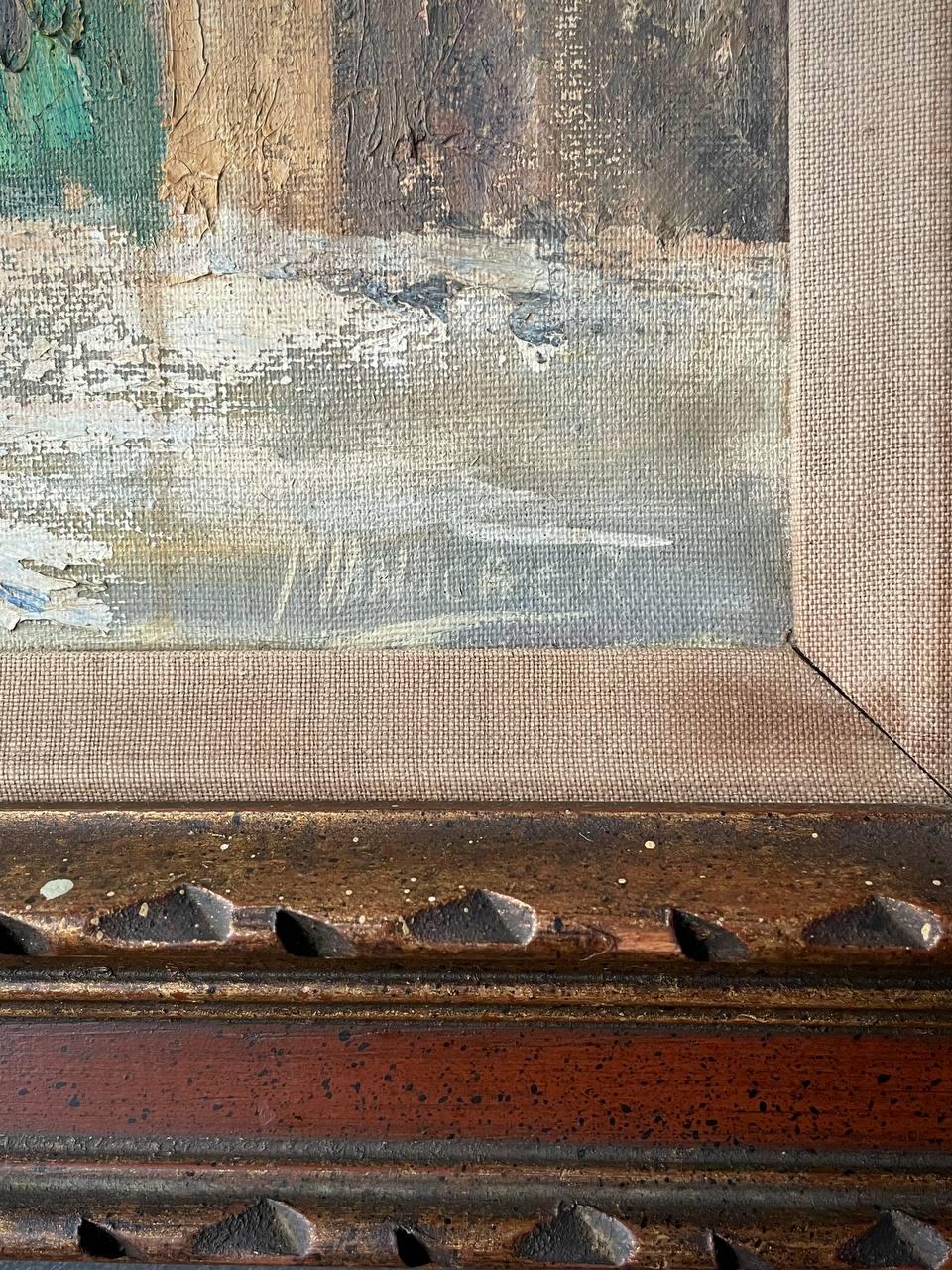 Vintage-Landschaft, Ölgemälde, signiert im Angebot 2