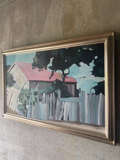 Vintage Landscape Painting by Haitian Artist Phillip “Fillmore” Outten