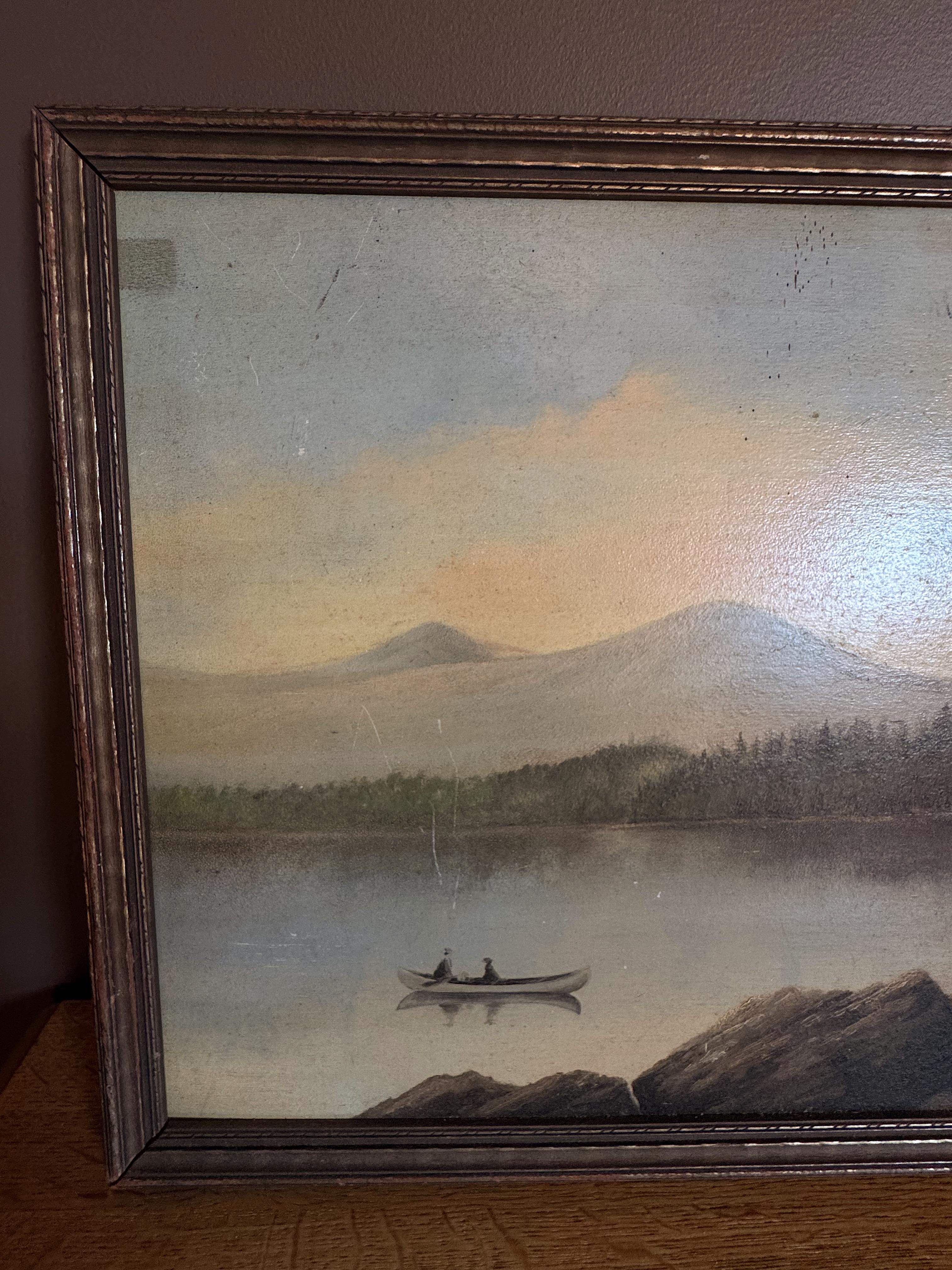 Mid-Century Modern Vintage Landscape Painting For Sale