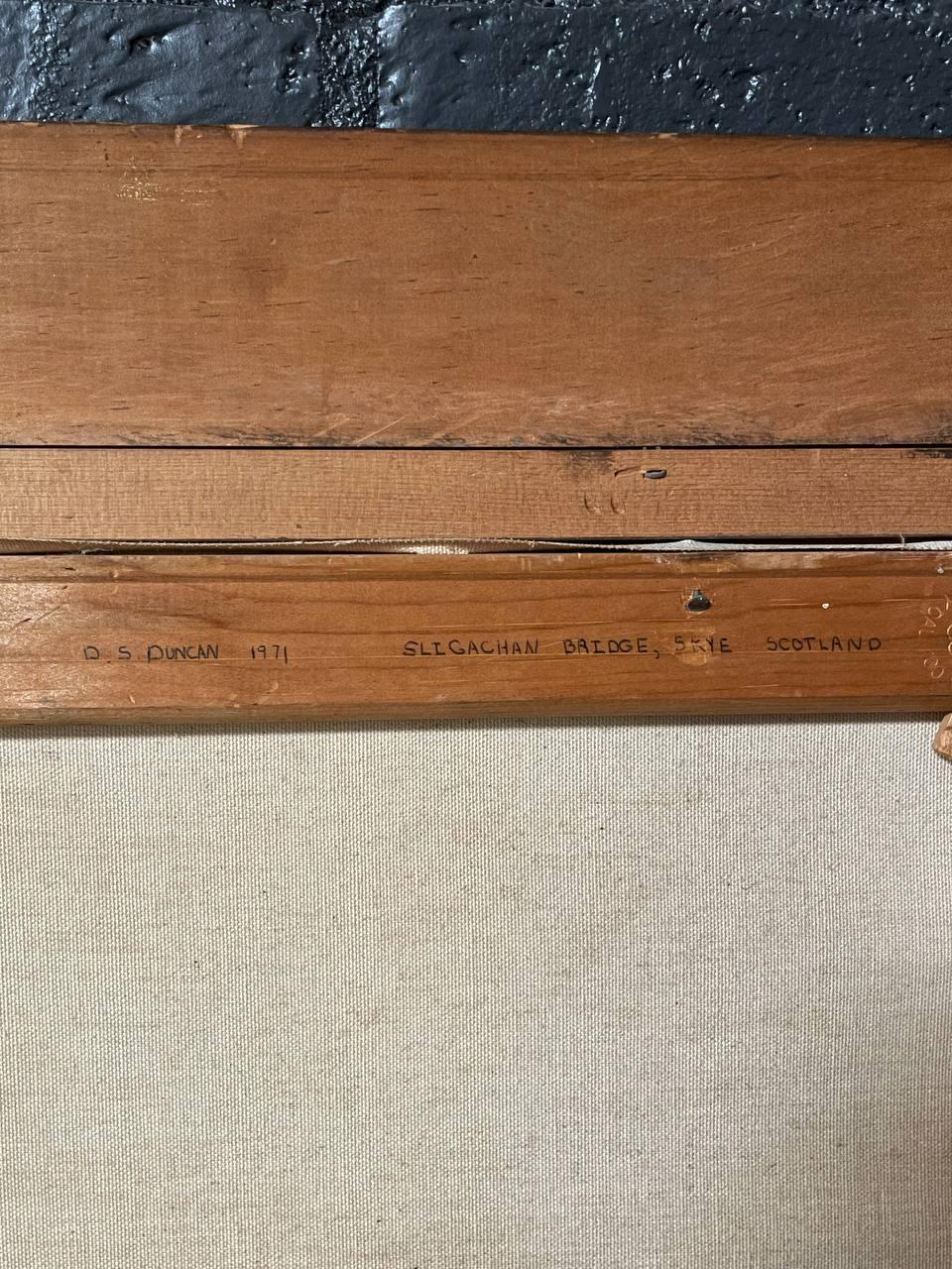 Vintage Landschaftsgemälde von Sligachan Bridge, Schottland - Signiert D.S. Duncan im Angebot 3