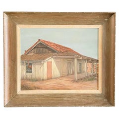 Vintage-Landschaftsgemälde einer Westernstadt im Vintage-Stil von Wanoa S. Neumann