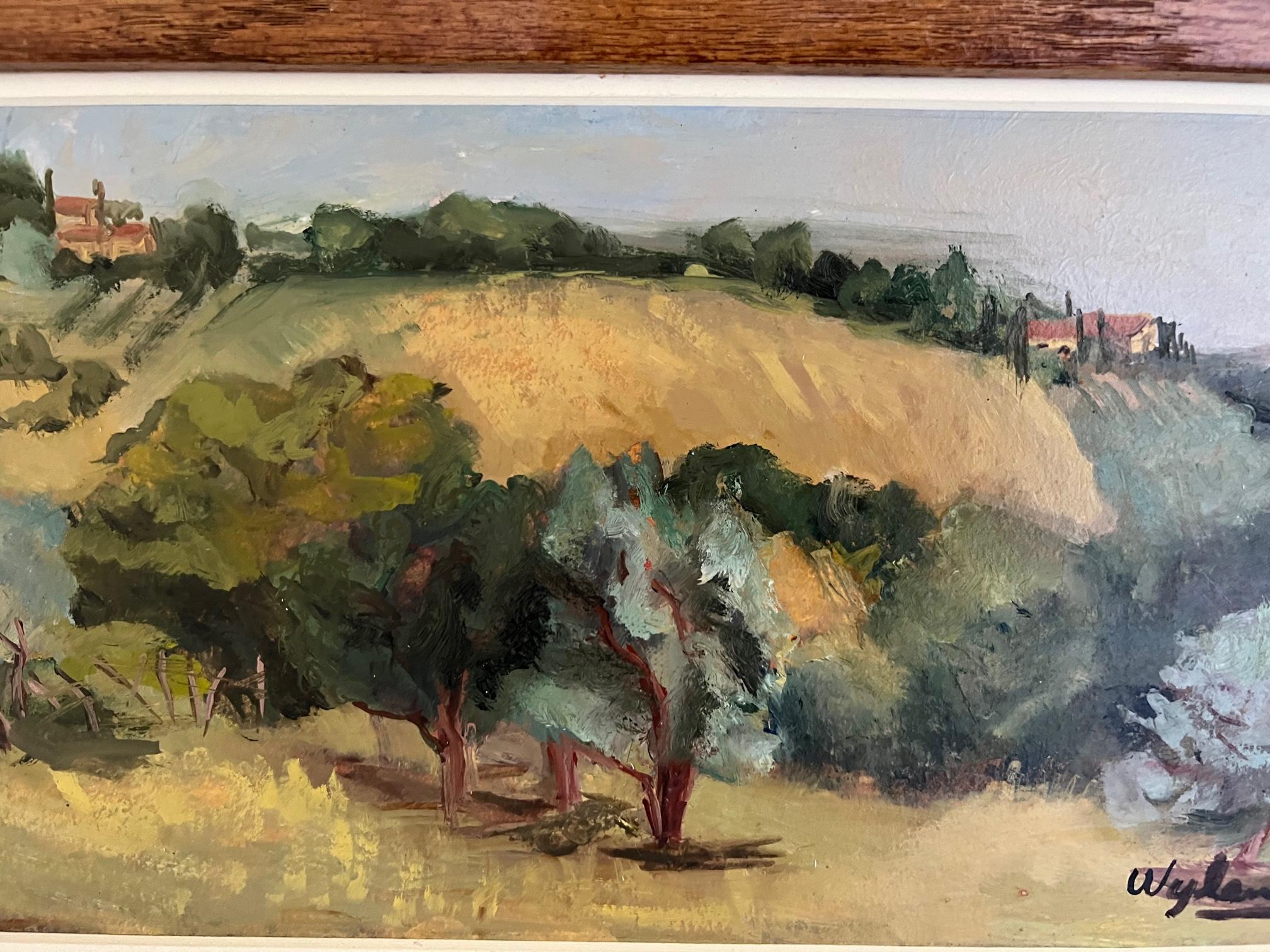 Vintage Landscape Painting Signed by Artist In Good Condition In Ross, CA